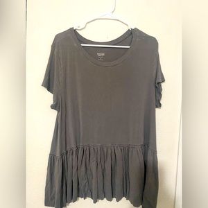 Soft Grey Flowy Top